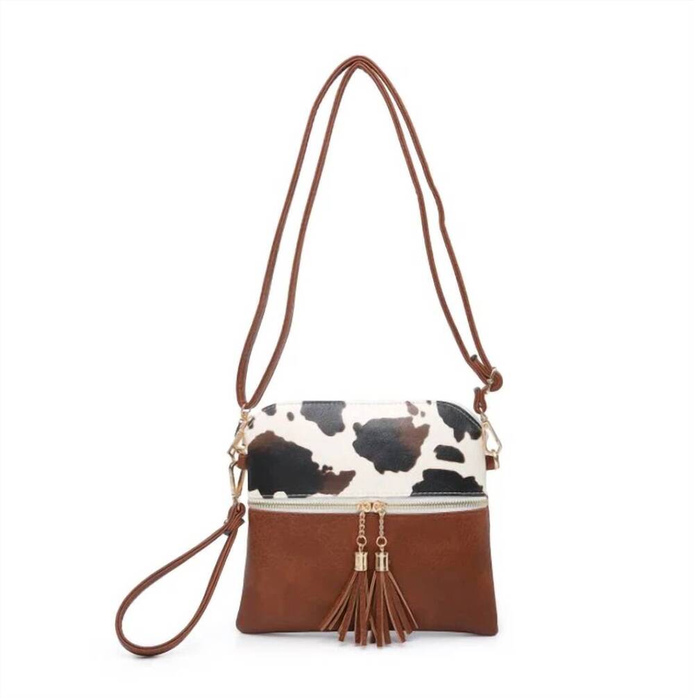 NEW JEN & CO. women's tara bag in cow brown